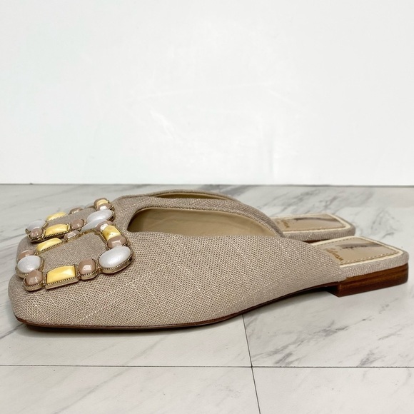 Sam Edelman Lavina Buckle Natural Mule 5M - Picture 1 of 13